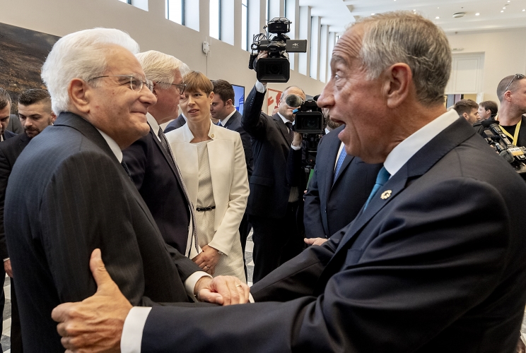Il Presidente della Repubblica Sergio Mattarella  alla XV Riunione informale dei Capi di Stato del Gruppo Arraiolos con il Presidente della Repubblica Portoghese Marcelo Rebelo De Sousa