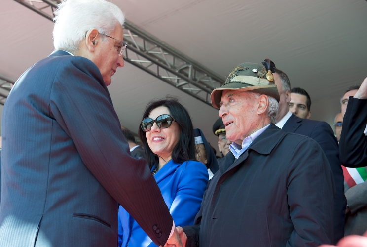 Il Presidente Sergio Mattarella con Franco Marini
