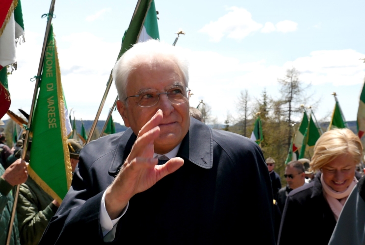 Il Presidente Sergio Mattarella su Monte Ortigara