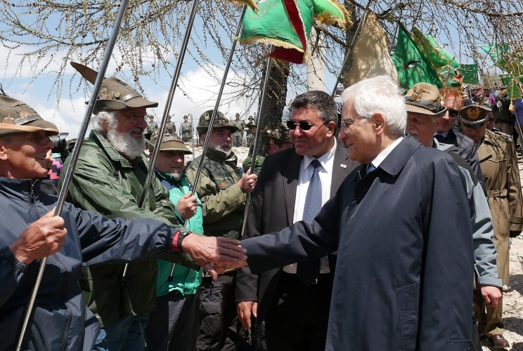 Il Presidente Sergio Mattarella su Monte Ortigara