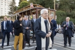 Il presidente Mattarella visita in tram San Francisco e la cappella dei pescatori e dei marinai 