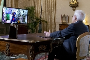 Il Presidente Sergio Mattarella in occasione del collegamento con l’astronauta Luca Parmitano dalla Stazione Spaziale Internazionale
