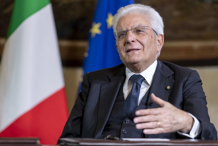 Il Presidente Sergio Mattarella in occasione del collegamento con l’astronauta Luca Parmitano dalla Stazione Spaziale Internazionale
