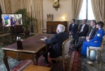 Il Presidente Mattarella in collegamento con l’astronauta Luca PARMITANO dalla Stazione Spaziale Internazionale