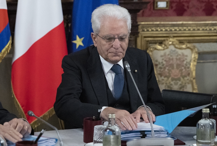 Il Presidente Sergio Mattarella in occasione della riunione del Consiglio Supremo di Difesa