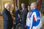 Il Presidente Sergio Mattarella in occasione dell'incontro con una rappresentanza di atleti italiani medagliati ai Mondiali di nuoto paralimpico di Londra e agli European Para Youth Games di Lahti in Finlandia.