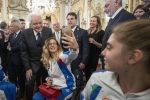 Mattarella incontra una rappresentanza di atleti italiani medagliati ai Mondiali di nuoto paralimpico di Londra e agli European Para Youth Games di Lahti in Finlandia.