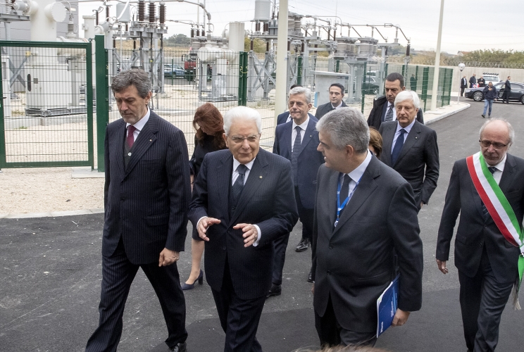 Il Presidente Sergio Mattarella in occasione della cerimonia di inaugurazione dell'interconnessione Italia - Montenegro
