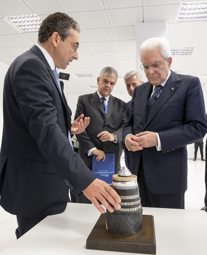 Il Presidente Sergio Mattarella in occasione della cerimonia di inaugurazione dell'interconnessione Italia - Montenegro