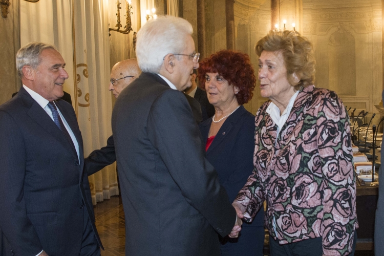 Il Presidente Sergio Mattarella con la signora Lama 