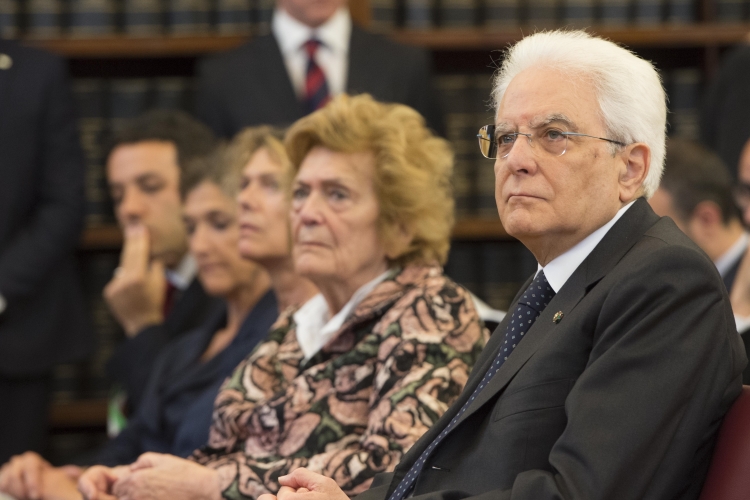 Il Presidente Sergio Mattarella con la signora Lama 