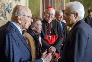 Il Presidente della Repubblica Sergio Mattarella con il Presidente Emerito della Repubblica Giorgio Napolitano 