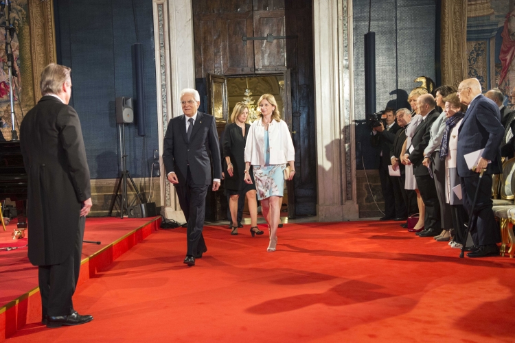 Il Presidente della Repubblica Sergio Mattarella e la signora Laura 