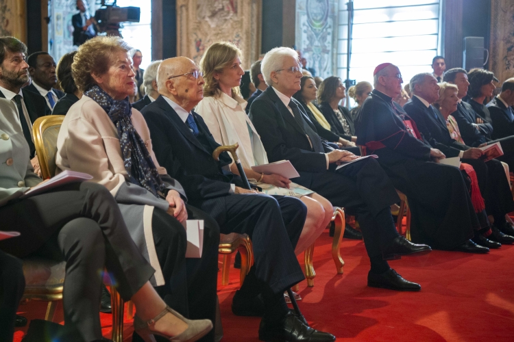 Il Presidente della Repubblica Sergio Mattarella in occasione del concerto per il 70° anniversario della Repubblica Italiana