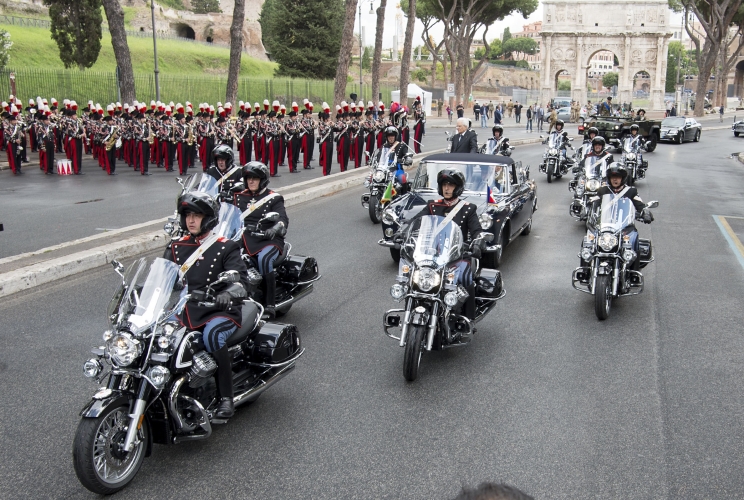 Il Presidente Sergio Mattarella in Via dei Fori Imperiali 