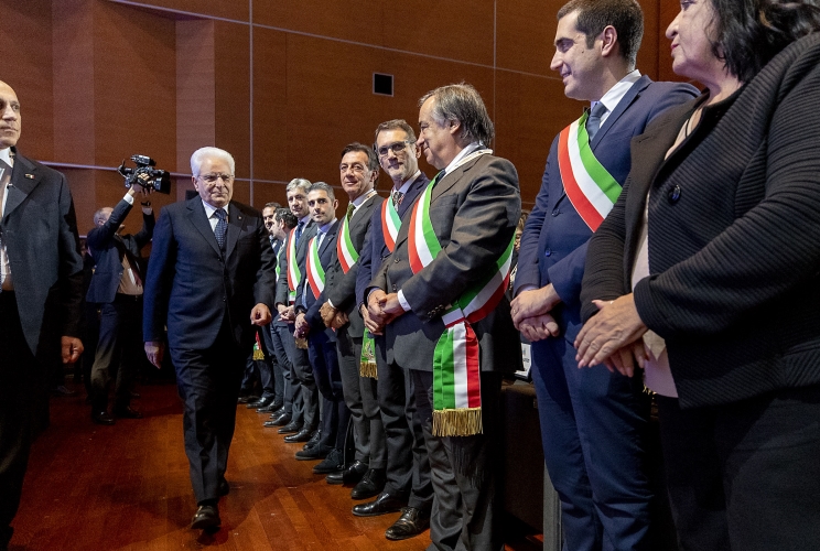 Il Presidente della Repubblica Sergio Mattarella alla 36^ Assemblea dell'Associazione Nazionale Comuni Italiani dal titolo "Ascoltare. Decidere. Migliorare"