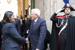 Il Presidente Mattarella alla cerimonia di insediamento del nuovo Avvocato Generale dello Stato