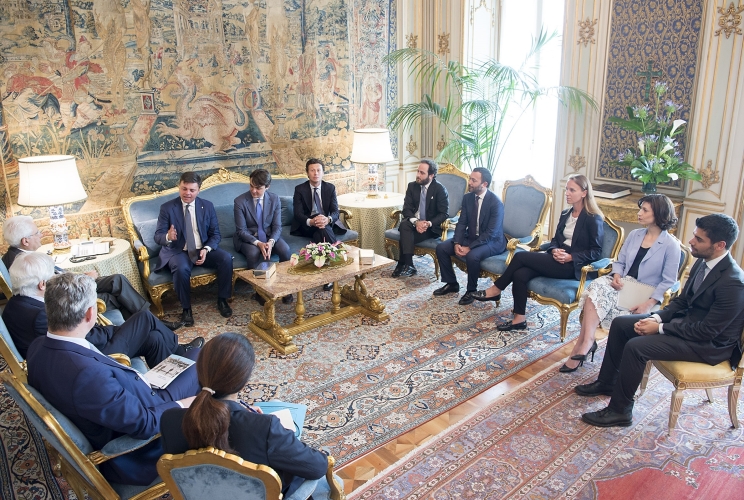 Il Presidente Sergio Mattarella con Marco Gabriele Gay