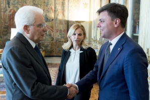 Il Presidente Sergio Mattarella con Marco Gabriele Gay, 