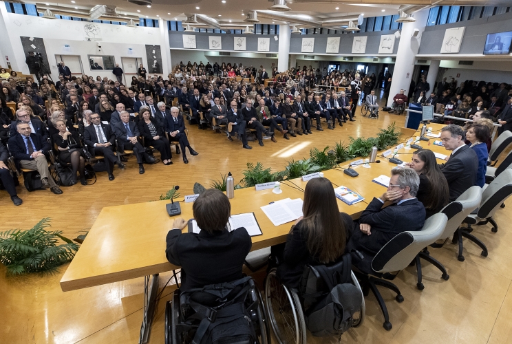 Il Presidente Sergio Mattarella in occasione del convegno “Università, Disabilità, Inclusione. Vent’anni dalla Legge 17/1999: tra passato e futuro”, organizzato presso l’Università Roma Tre