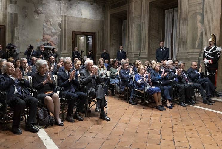 Il Presidente Sergio Mattarella in occasione del seminario di studi “Emilio Colombo. Protagonista della storia italiana ed europea del Novecento”