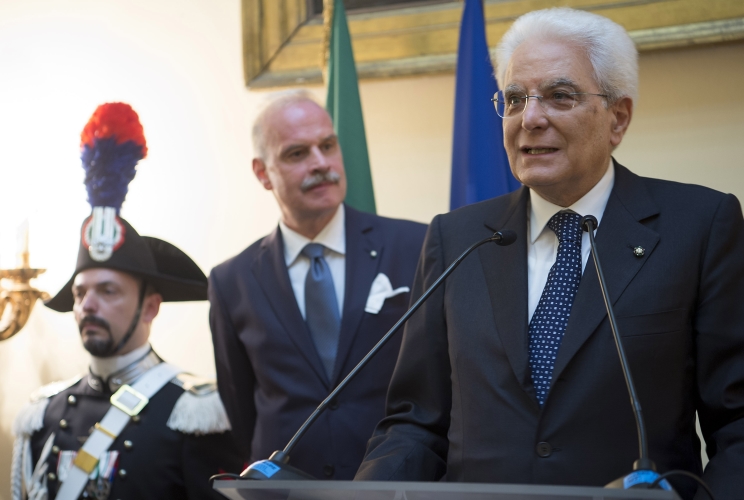 Il Presidente Sergio Mattarella in occasione dell'incontro con la collettività italiana