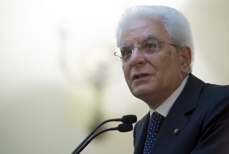 Il Presidente Sergio Mattarella nel corso dell'incontro con la collettività italiana