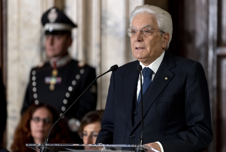 Il Presidente Sergio Mattarella in occasione della cerimonia per lo scambio degli auguri di fine anno con i rappresentanti delle istituzioni, delle forze politiche e della società civile