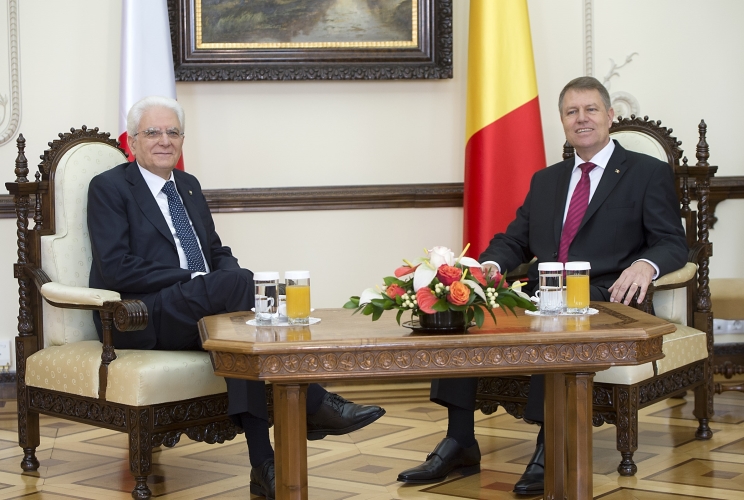 Il Presidente della Repubblica Sergio Mattarella a colloquio con il Presidente della Romania Klaus Iohannis 