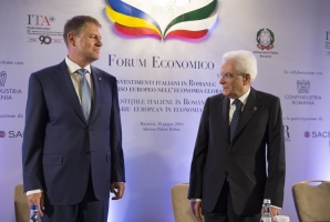 Il Presidente Sergio Mattarella e il Presidente della Romania Klaus Iohannis 