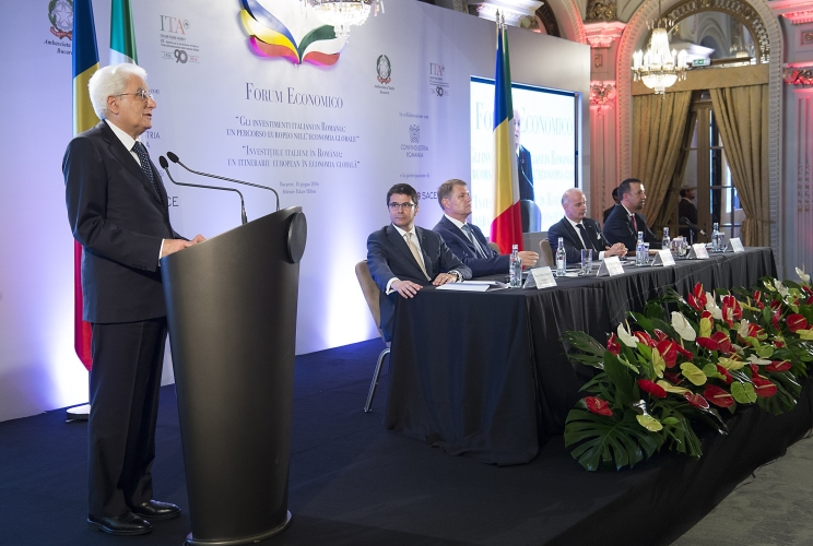 Il Presidente Sergio Mattarella nel corso dell'intervento 