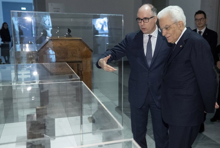 Il Presidente Sergio Mattarella all’inaugurazione della mostra “Time Machine”
