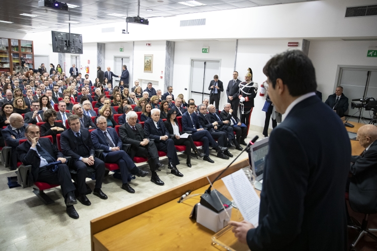 Il Presidente Sergio Mattarella in occasione giornata di apertura del 7° corsoconcorso per la formazione e il reclutamento di 123 dirigenti di Amministrazioni centrali dello Stato.
