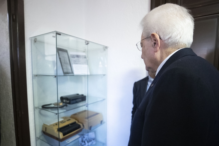 Il Presidente Sergio Mattarella visita la sede dell’Agenzia di Stampa ANSA, in occasione del 75° anniversario della sua fondazione.
