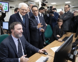 Visita del Presidente Mattarella alla sede dell’Agenzia di Stampa ANSA, in occasione del 75° anniversario della sua fondazione