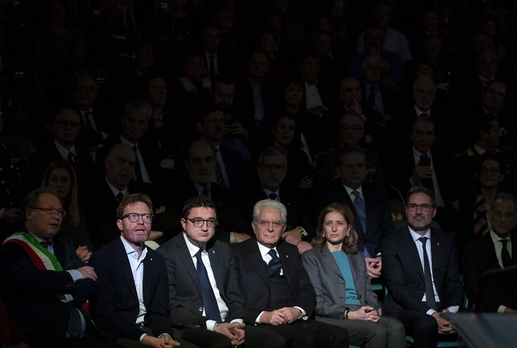 Il Presidente della Repubblica Sergio Mattarella in occasione della celebrazione in onore di Chiara Lubich, nel centenario della sua nascita
