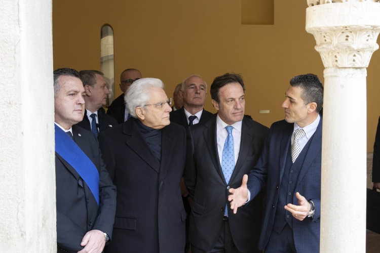 Il Presidente della Repubblica Sergio Mattarella a Benevento visita il Museo del Sannio