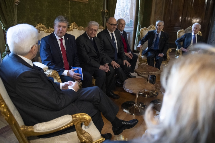 Il Presidente Sergio Mattarella al Quirinale incontra una delegazione delle associazioni di esuli, giulianodalmati e istriani, in occasione del concerto celebrativo del "Giorno del Ricordo"
