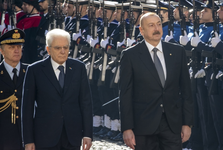 Il Presidente Sergio Mattarella con il Presidente della Repubblica dell’Azerbaigian, S.E. il Signor Ilham Aliyev, in visita di Stato
