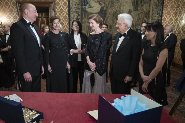 Il Presidente Sergio Mattarella con il Presidente della Repubblica dell’Azerbaigian, S.E. il Signor Ilham Aliyev, in visita di Stato 