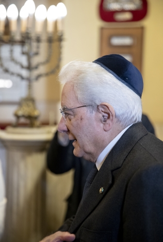 Il Presidente Sergio Mattarella visita il Museo ebraico