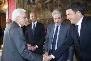 Il Presidente della Repubblica Sergio Mattarella con il Presidente del Consiglio 