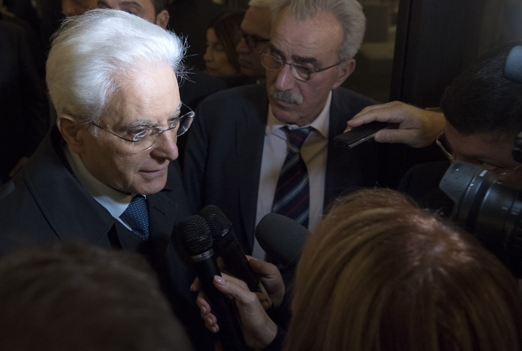 Il Presidente Sergio Mattarella incontra i giornalisti