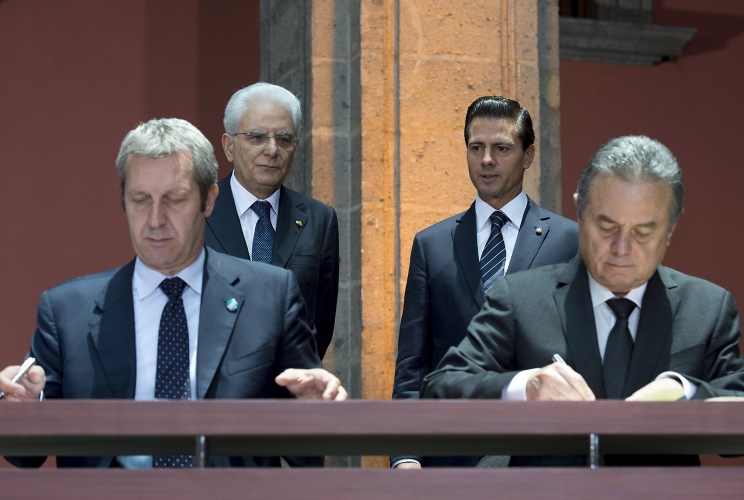 Il Presidente Sergio Mattarella con il Presidente della Repubblica negli Stati Uniti Messicani