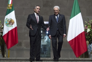 Il Presidente Sergio Mattarella con il Capo del Governo di Città del Messico, Miguel Ángel Mancera Espinosa 
