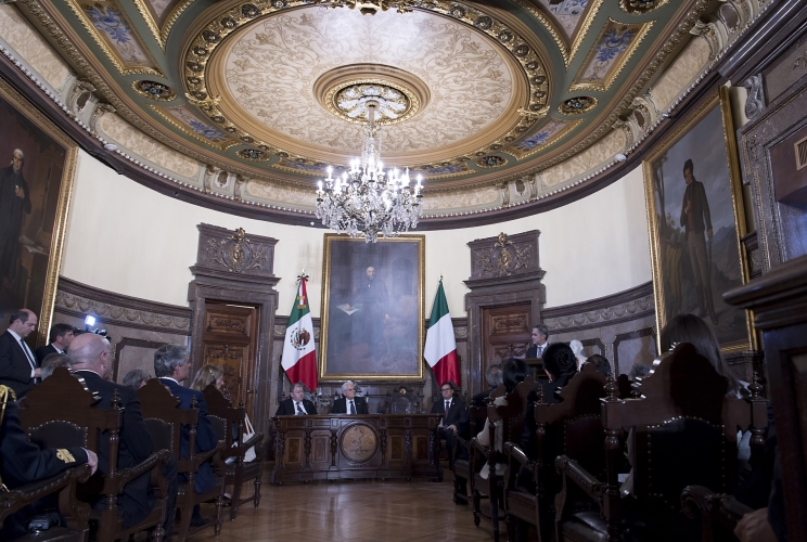 Il Presidente Sergio Mattarella alla cerimonia di consegna delle Chiavi della Città del Messico
