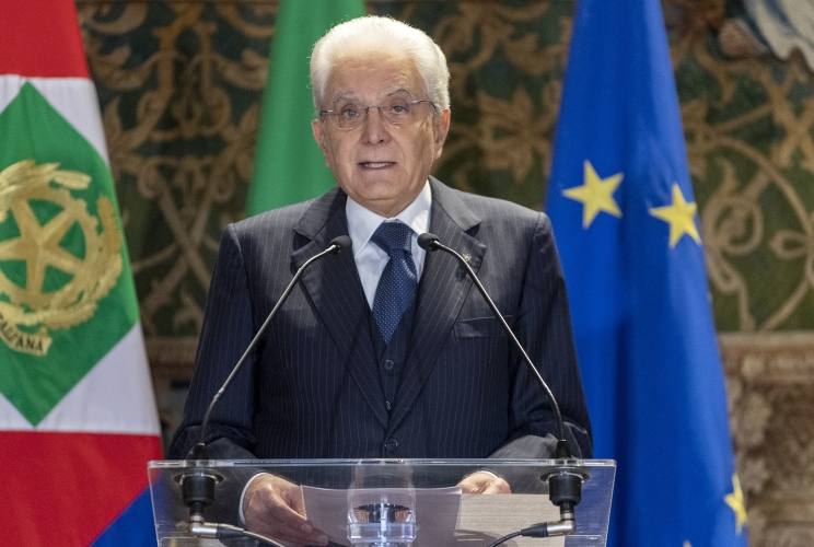 Il Presidente Sergio Mattarella in occasione dell'incontro con i Magistrati ordinari in tirocinio nominati con D.M. 12 febbraio 2019