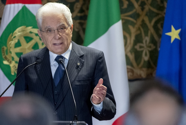 Il Presidente Sergio Mattarella in occasione dell'incontro con i Magistrati ordinari in tirocinio nominati con D.M. 12 febbraio 2019