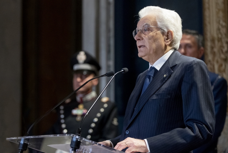 Il Presidente Sergio Mattarella in occasione dell'incontro con i Magistrati ordinari in tirocinio nominati con D.M. 12 febbraio 2019