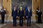 Mattarella incontra il Presidente della Repubblica francese e il Presidente del Consiglio dei Ministri